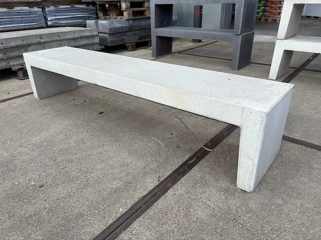 Zitbank beton - grijs - 220 cm - afbeelding 1 van  4