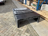 Zitbank beton - zwart gecoat - 120 x 45 x 45 cm (3x) - afbeelding 1 van  3