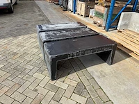 Zitbank beton - zwart gecoat - 120 x 45 x 45 cm (3x)