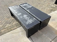 Zitbank beton - zwart gecoat - 150 x 45 x 45 cm (2x) - afbeelding 2 van  3