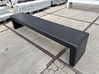Zitbank beton - zwart gecoat - 220 cm - afbeelding 1 van  3