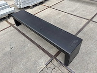 Zitbank beton - zwart gecoat - 220 cm - afbeelding 2 van  3