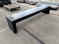 Zitbank beton - zwart gecoat - 220 cm - afbeelding 3 van  3