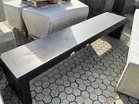 Zitbank beton - zwart gecoat - 220 x 45 x 45 cm - afbeelding 3 van  3