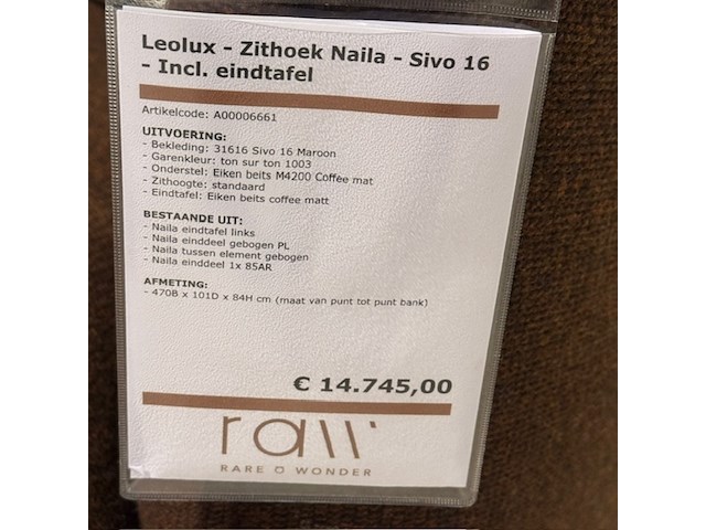 Zithoek leolux, naila, maroon - afbeelding 2 van  9
