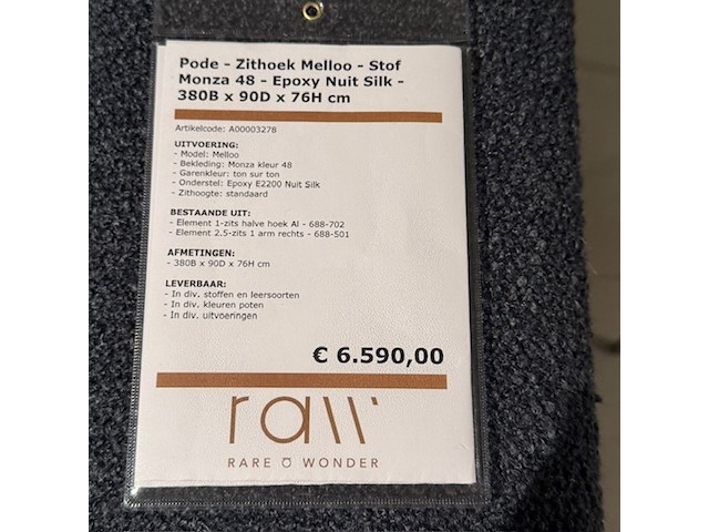 Zithoek pode, mello, bxdxh ca. 380x90x76cm - afbeelding 2 van  7