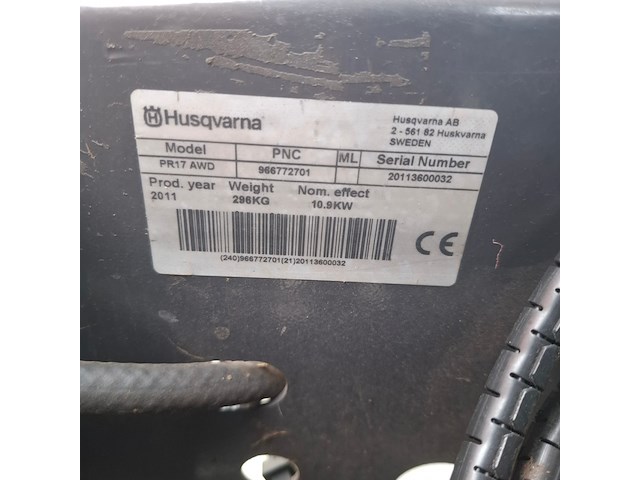 Zitmaaier, husqvarna, pr17 awd, 2011 - afbeelding 5 van  19