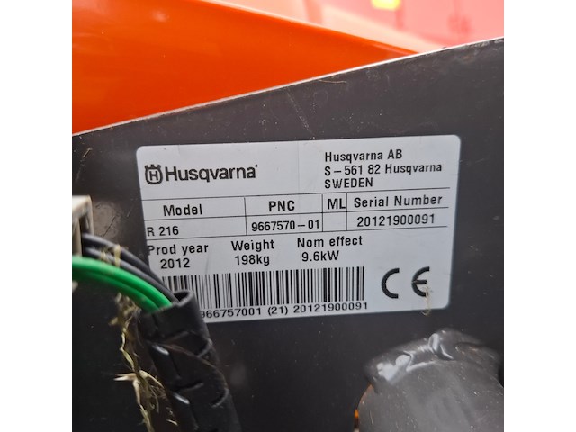 Zitmaaier husqvarna, r216, bouwjaar 2012 - afbeelding 21 van  21