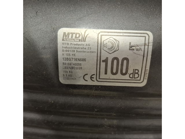 Zitmaaier , kawasaki / helington, h 105 hk - afbeelding 11 van  19