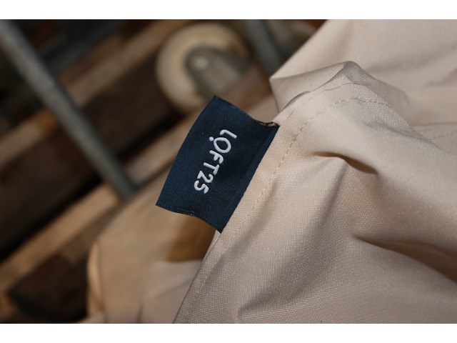 Zitzak met voetensteun beige kleur - afbeelding 7 van  7