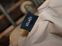 Zitzak met voetensteun beige kleur - afbeelding 7 van  7