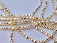 Zoetwater parel collier ''rice beads'' tokyo ginza district - afbeelding 5 van  8