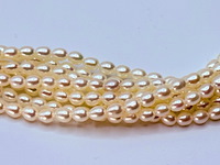 Zoetwater parel collier ''rice beads'' tokyo ginza district - afbeelding 6 van  8