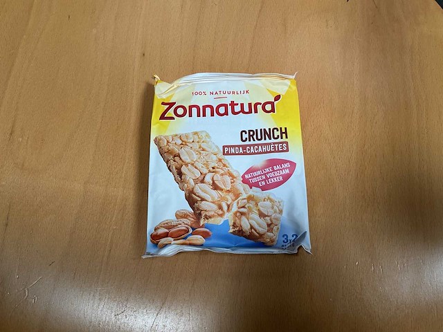 Zonnatura crunch krokante pindareep (12x) - afbeelding 1 van  3