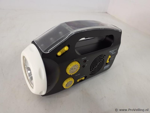 Zonne- en dynamoradio met lamp gm725 - afbeelding 2 van  8