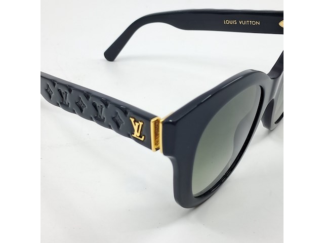 Zonnebril, louis vuitton, zwart/goud - afbeelding 2 van  12