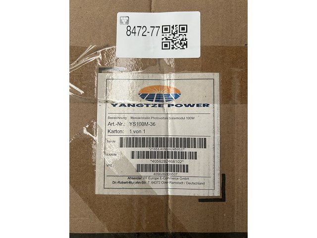 Zonnepaneel 101x54x3 cm, ys100m-36 - afbeelding 3 van  3