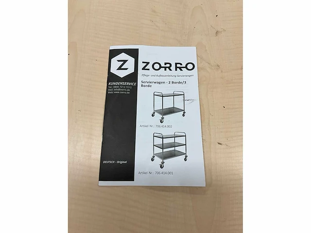 Zorro serveerwagen - afbeelding 5 van  5