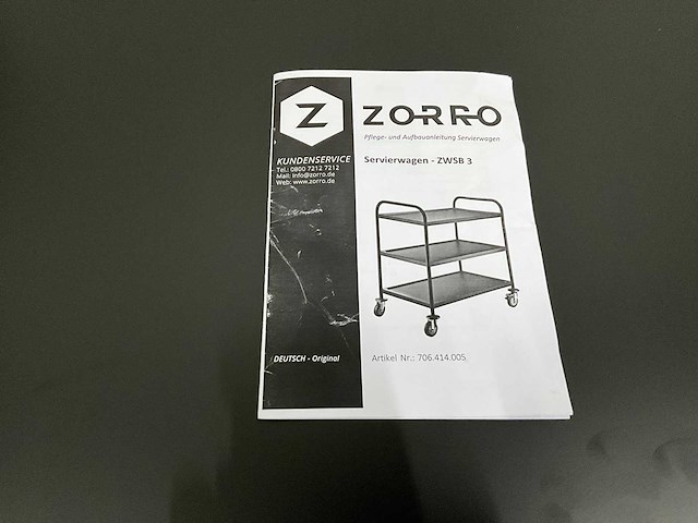 Zorro zwsb 3 serveerwagen - afbeelding 5 van  5