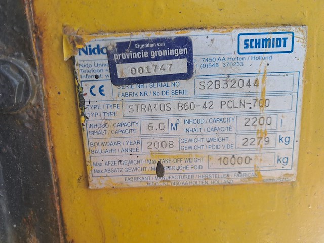 Zoutstrooier 6.0m³, nido - schmidt, stratos b60-42 pcln-700, 2008 - afbeelding 28 van  40