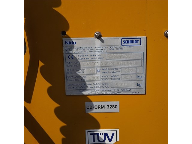 Zoutstrooier, nido, stratos b11k-27 pcln-350, cd-orm-3280, 2008 - afbeelding 8 van  16