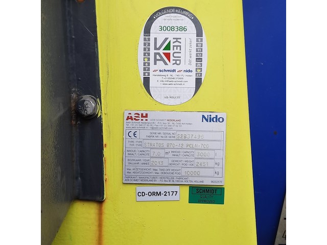 Zoutstrooier, nido, stratos b70-42 pcln-700, cd-orm-2177, 2013 - afbeelding 22 van  22