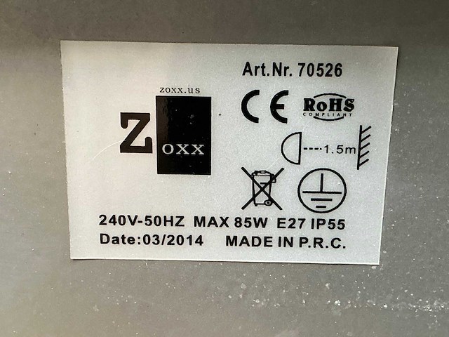Zoxx industriële plafondlamp (2x) - afbeelding 2 van  4