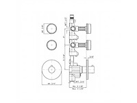 Zucchetti savoir thermostaat mixer kraan inbouw douche - zsv091.cc - afbeelding 3 van  7