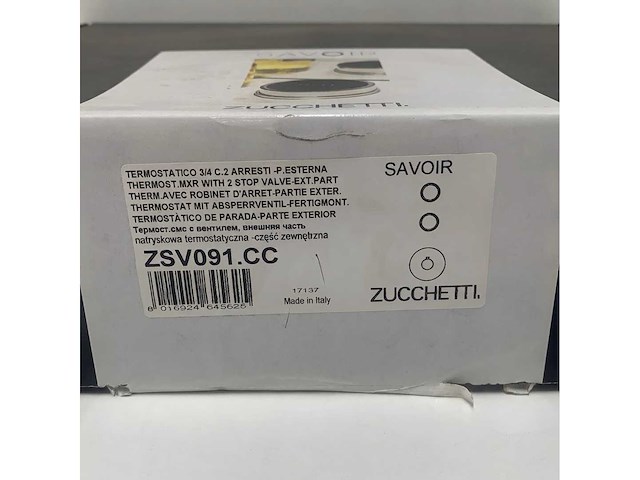 Zucchetti savoir thermostaat mixer kraan inbouw douche - zsv091.cc - afbeelding 5 van  7