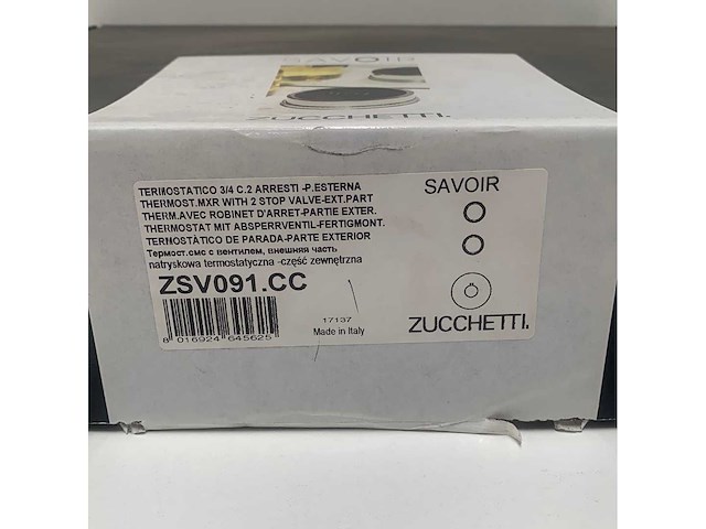 Zucchetti savoir thermostat mixer tap built -in shower - zsv091.cc - afbeelding 5 van  7