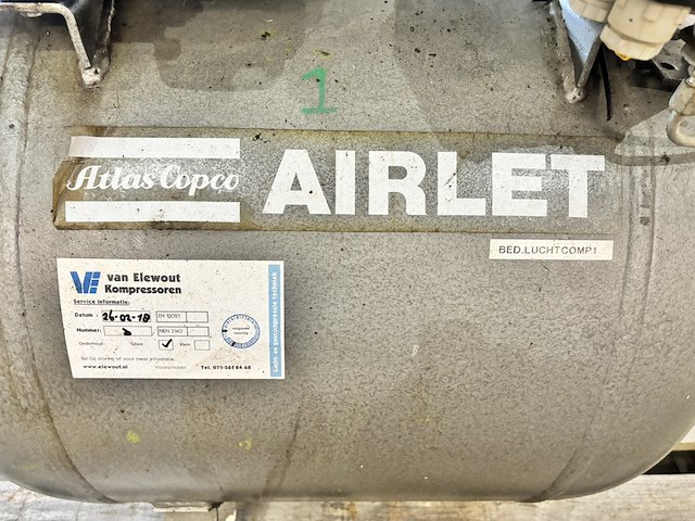 Zuigercompressor, atlas copco, airlet le 6 e - afbeelding 2 van  7
