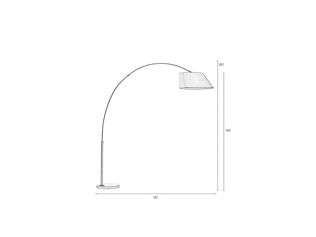 Zuiver arc vloerlamp - afbeelding 5 van  8