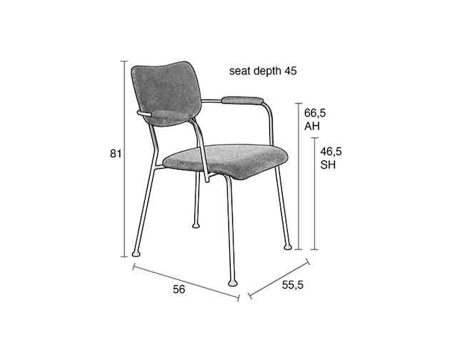 Zuiver benson eetkamerstoel (4x) - afbeelding 6 van  8