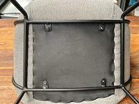 Zuiver feston eetkamer stoelen stof grijs (4x) - afbeelding 4 van  5