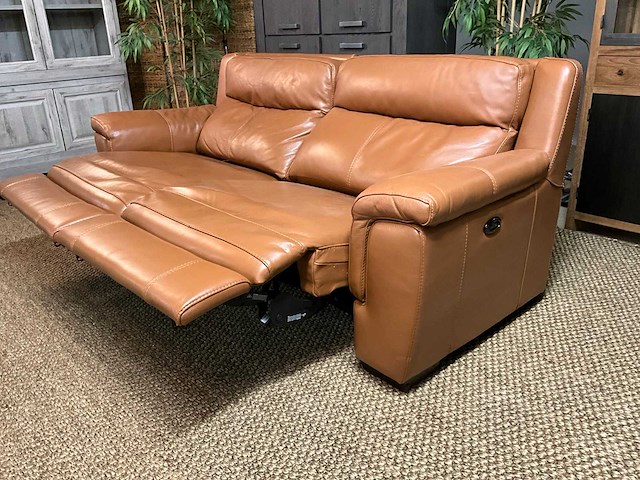 Zurich leren elektrisch bankstel - afbeelding 4 van  18