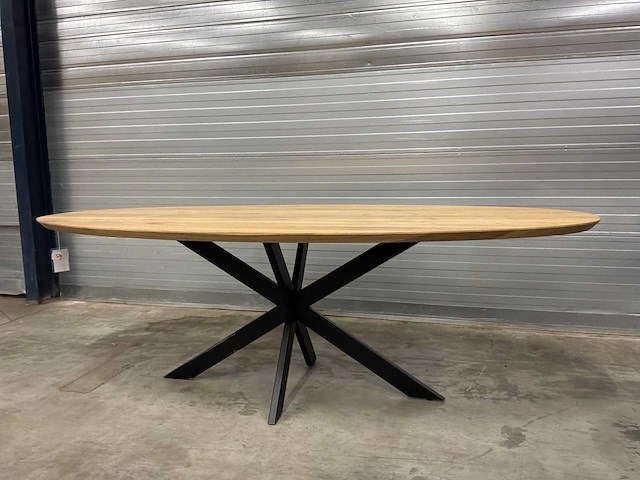 Zurich ovale eiken eetkamertafel - afbeelding 2 van  9