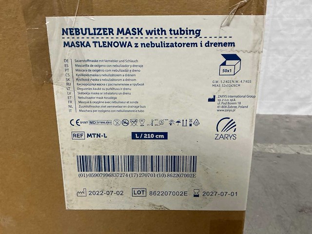 Zuurstofmasker met vernevelaar (200x) - afbeelding 2 van  2