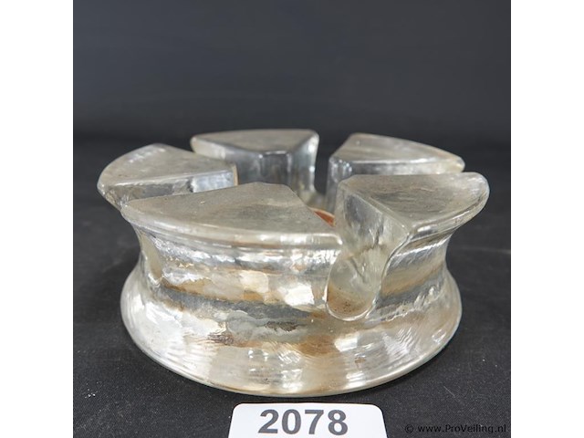 Zwaar dikglazen waxinelichthouder - afbeelding 1 van  5