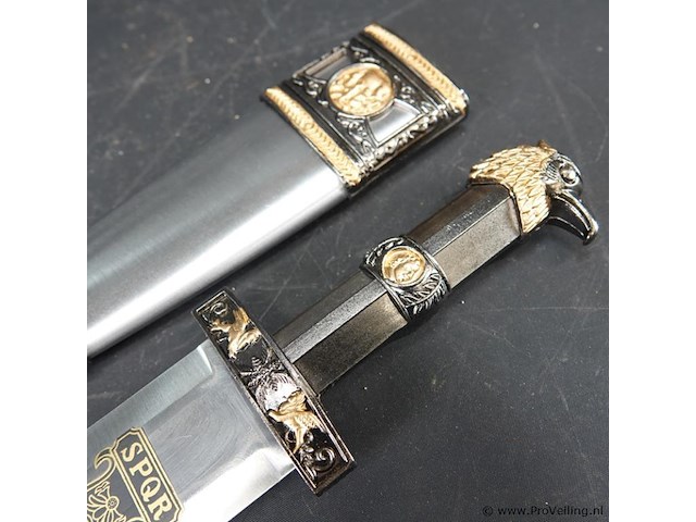 Zware metalen dolk met schede - afbeelding 2 van  5