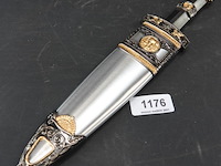 Zware metalen dolk met schede - afbeelding 5 van  5