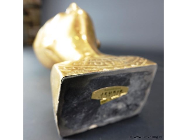 Zware vergulde buste nefertiti - afbeelding 5 van  5