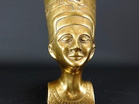 Zware vergulde buste nefertiti - afbeelding 1 van  5