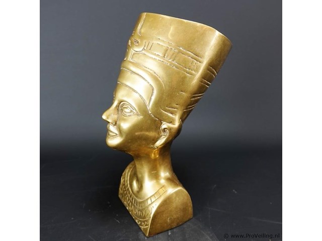 Zware vergulde buste nefertiti - afbeelding 2 van  5