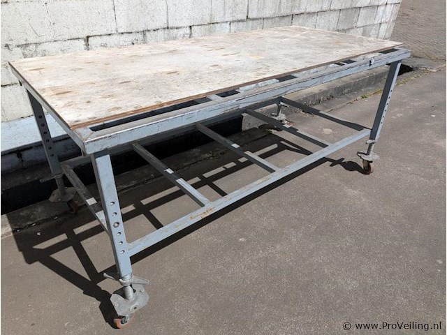 Zware verrijdbare werktafel - afbeelding 1 van  3