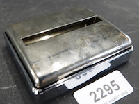 Zware verzilverde sigaretten roller - afbeelding 1 van  5