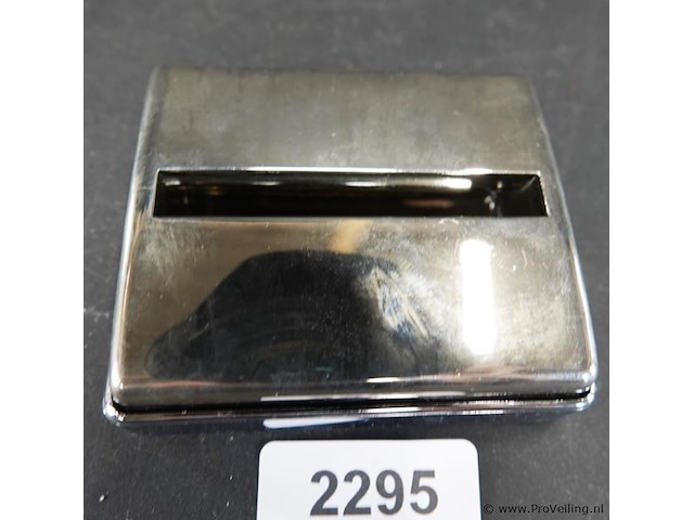 Zware verzilverde sigaretten roller - afbeelding 2 van  5