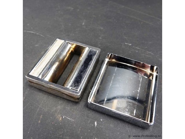 Zware verzilverde sigaretten roller - afbeelding 3 van  5