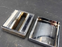 Zware verzilverde sigaretten roller - afbeelding 3 van  5