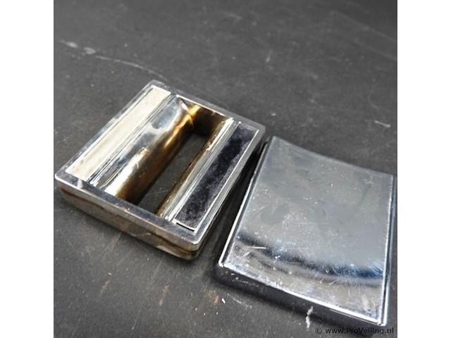 Zware verzilverde sigaretten roller - afbeelding 4 van  5