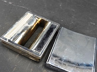 Zware verzilverde sigaretten roller - afbeelding 4 van  5